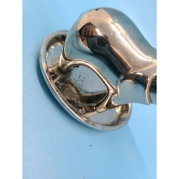 Red Envelope Silver Plated Trumpeting Baby Elephant Ring/Jewelry Holder 3" - Picture 7 of 7